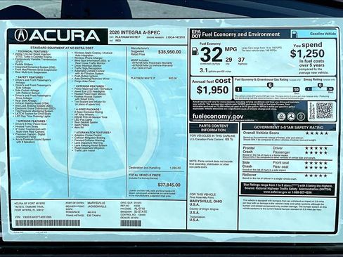 New 2026 Acura Integra A-Spec image 22