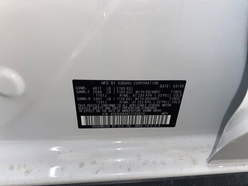 New 2026 Subaru Crosstrek 2.0i Premium AWD/4WD image 25