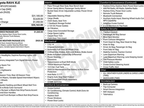 Used 2023 Toyota RAV4 XLE w/ Convenience Package AWD/4WD image 6