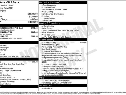Used 2006 Saturn ION Level 3 w/ Enhanced Performance Pkg image 11