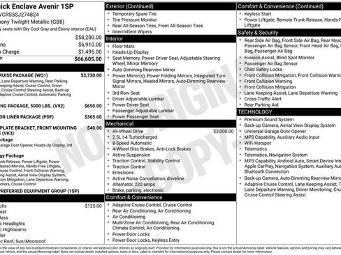 Certified 2025 Buick Enclave Avenir w/ Super Cruise Package AWD/4WD image 50