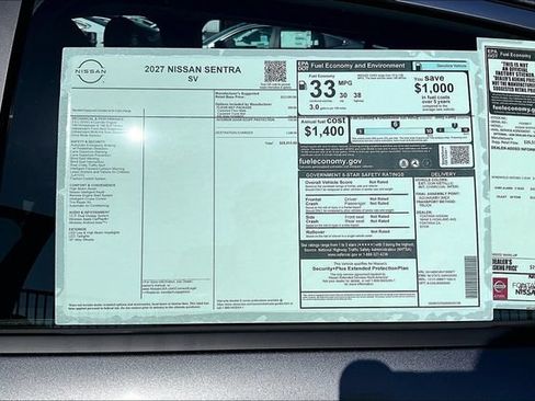 New 2027 Nissan Sentra SV w/ Floor Mat Package FWD image 12