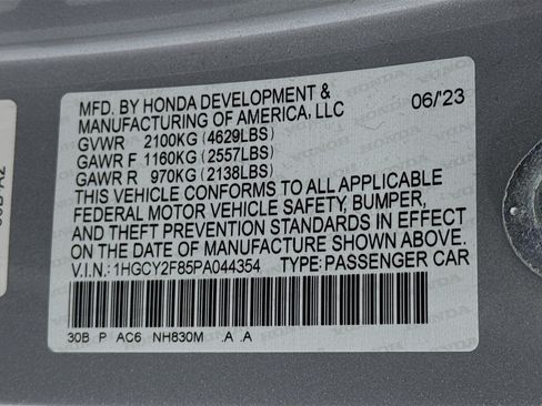 Certified 2023 Honda Accord Touring image 33