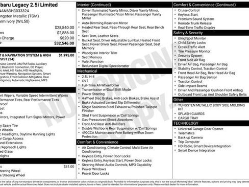 Used 2017 Subaru Legacy 2.5i Limited image 5