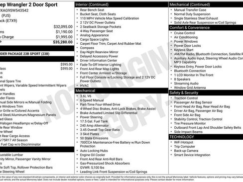 Used 2025 Jeep Wrangler Sport AWD/4WD image 30
