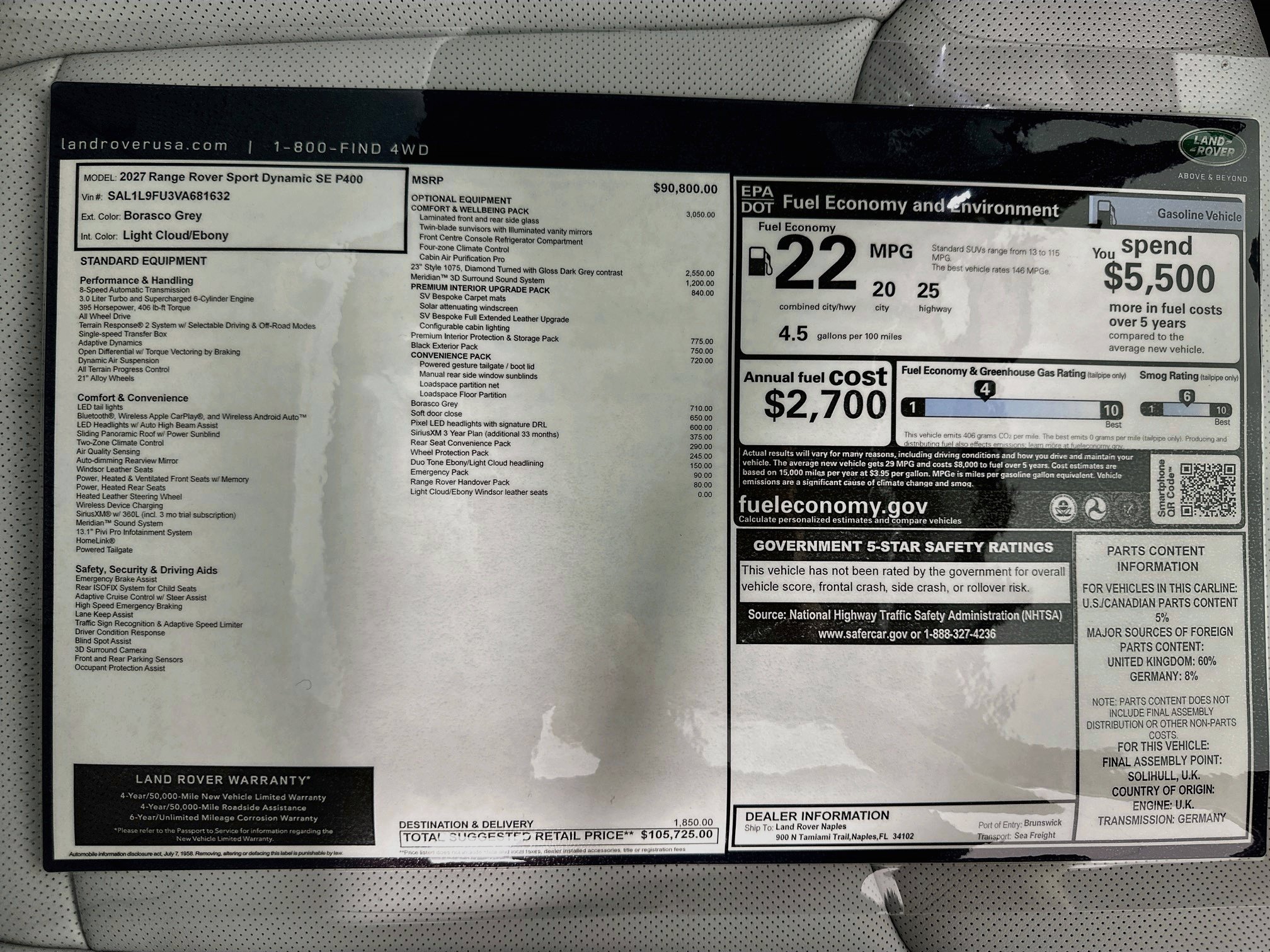 New 2027 Land Rover Range Rover Sport Dynamic SE AWD/4WD image 27