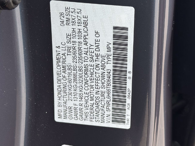 Certified 2026 Honda Odyssey EX-L image 33