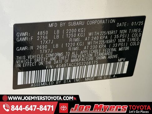 Used 2025 Subaru Outback Premium w/ Popular Package #1A image 29
