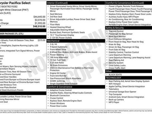 New 2026 Chrysler Pacifica Select FWD image 29