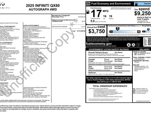 Used 2025 INFINITI QX80 Autograph AWD/4WD image 44