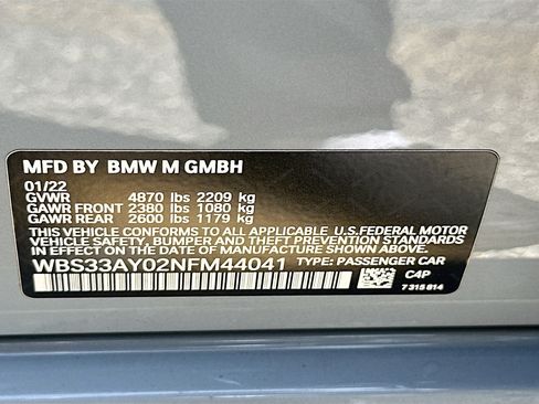 Used 2022 BMW M3 Competition w/ M Carbon Exterior Package RWD image 35