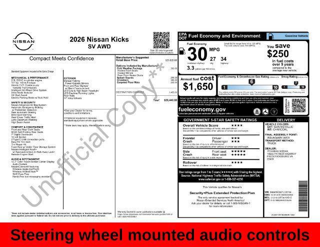 Used 2026 Nissan Kicks SV w/ Cold Weather Package AWD/4WD image 20