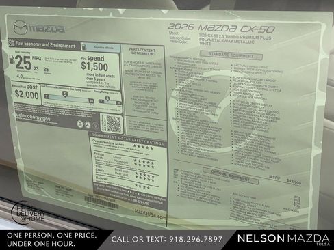 New 2026 MAZDA CX-50 2.5 Turbo w/ Accent Package AWD/4WD image 17