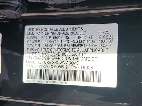 New 2025 Honda Ridgeline RTL image 17
