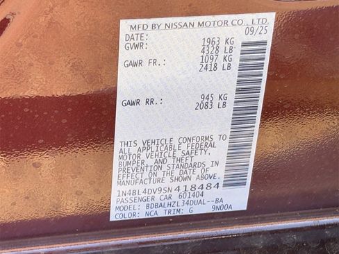 New 2025 Nissan Altima 2.5 SV w/ SV Special Edition Package image 29