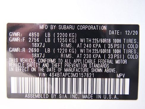 Used 2021 Subaru Outback Touring w/ Popular Package #2 AWD/4WD image 9
