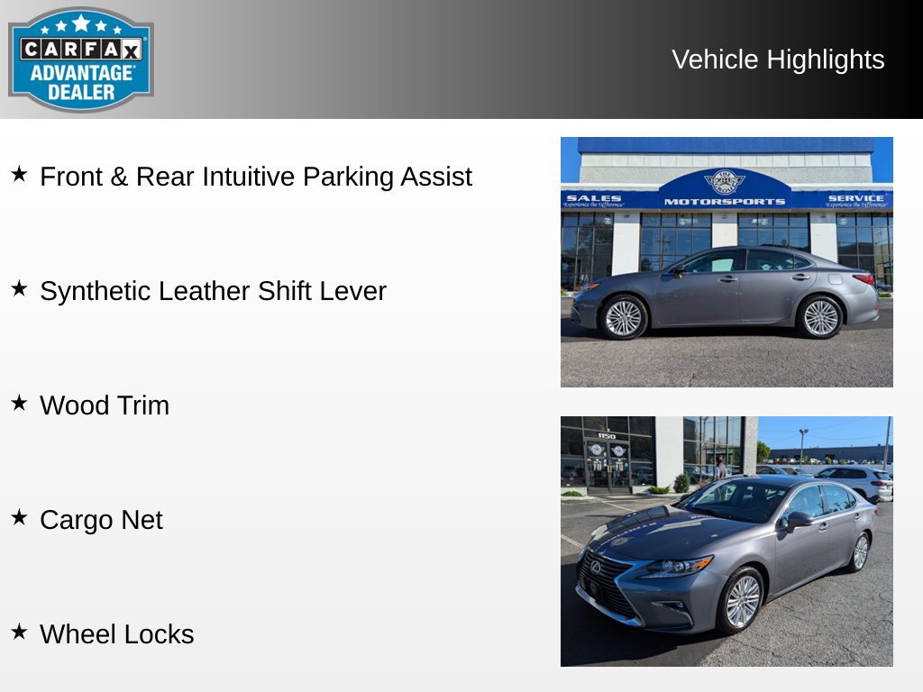 Used 2016 Lexus ES 350 w/ Premium Package w/Wood Trim FWD image 8
