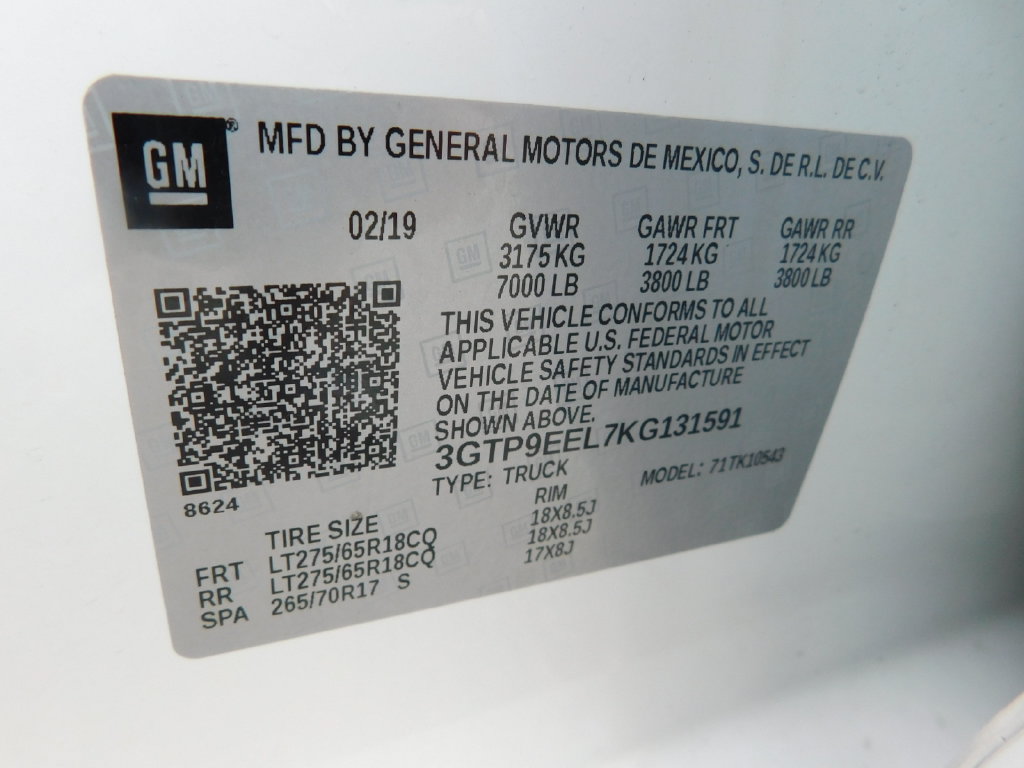 Used 2019 GMC Sierra 1500 AT4 w/ Off Road Performance Package AWD/4WD image 9