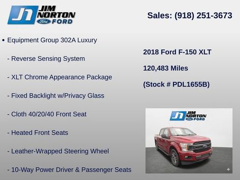 Used 2018 Ford F150 XLT w/ Equipment Group 302A Luxury AWD/4WD image 14