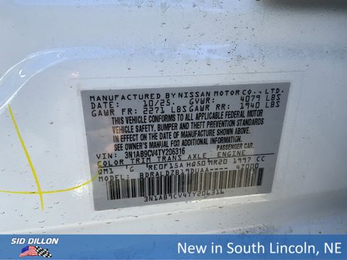 New 2026 Nissan Sentra SV w/ Floor Mat Package image 12