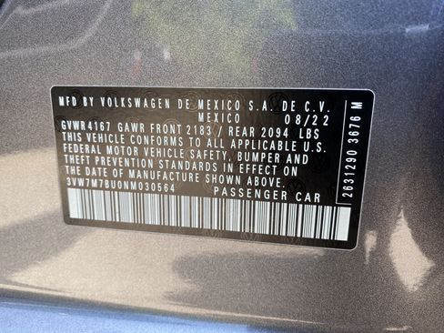 Used 2022 Volkswagen Jetta SE w/ Panoramic Sunroof Package FWD image 37