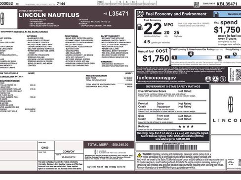 Used 2019 Lincoln Nautilus Select AWD/4WD image 11