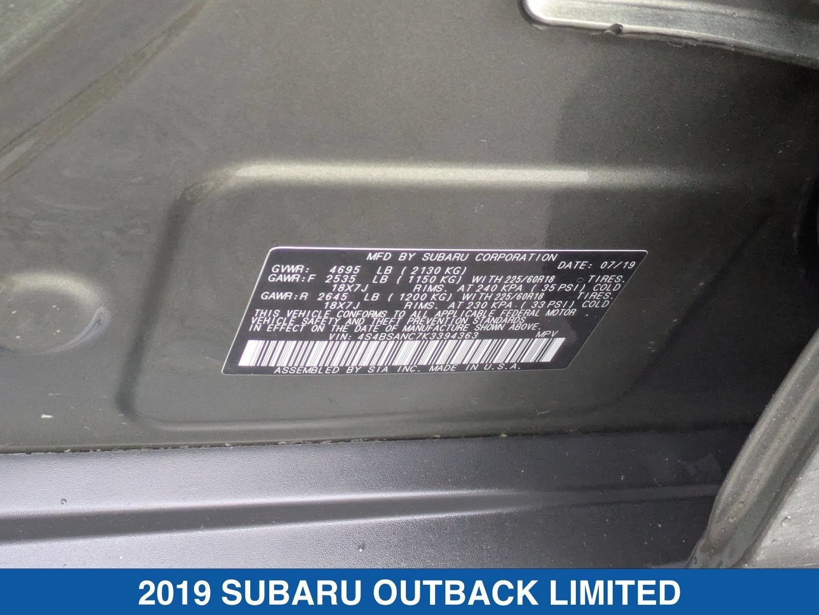 Used 2019 Subaru Outback 2.5i Limited AWD/4WD image 40