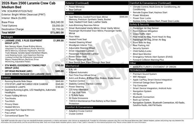 Used 2026 RAM 2500 Laramie AWD/4WD image 11