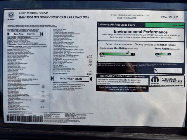 New 2027 RAM 3500 Big Horn AWD/4WD image 3