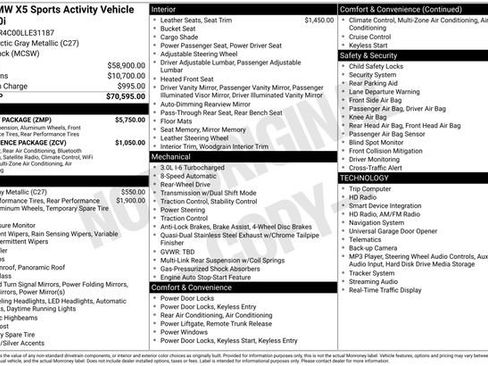 Used 2020 BMW X5 sDrive40i w/ M Sport Package RWD image 6