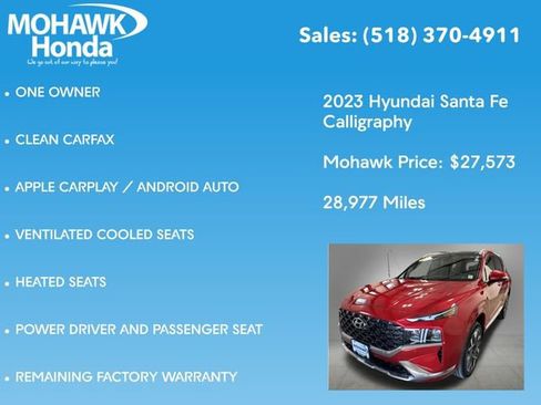 Used 2023 Hyundai Santa Fe Calligraphy AWD/4WD image 14