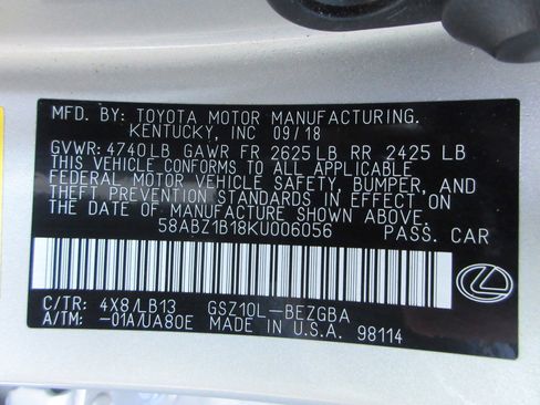 Used 2019 Lexus ES 350 w/ Accessory Package 2 FWD image 55