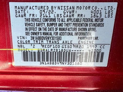 Used 2022 Nissan Sentra SR w/ Electronics Package image 16