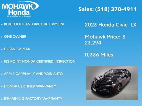 Certified 2023 Honda Civic LX image 8