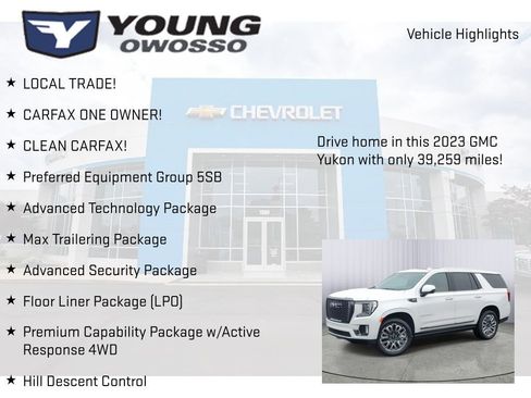 Certified 2023 GMC Yukon Denali Ultimate w/ LPO, Floor Liner Package AWD/4WD image 8