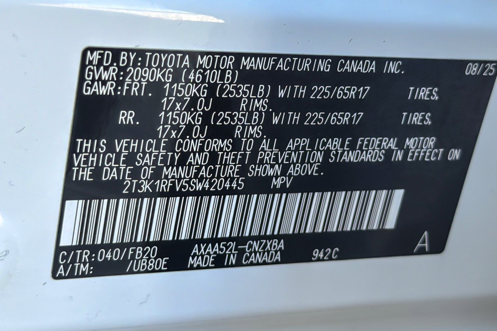 Certified 2025 Toyota RAV4 LE FWD image 26