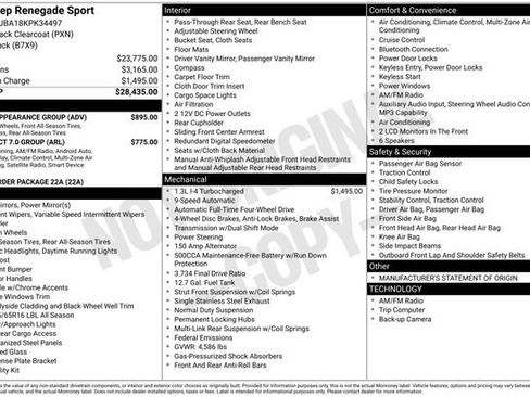 Used 2019 Jeep Renegade Sport w/ Sport Appearance Group image 5