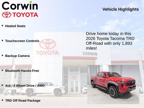 Used 2026 Toyota Tacoma TRD Off-Road AWD/4WD image 6