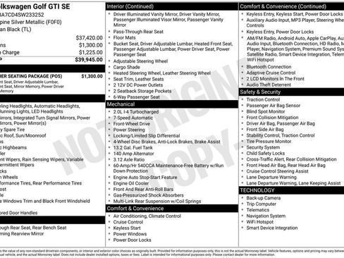 Used 2025 Volkswagen GTI SE w/ SE Leather Seating Package image 71