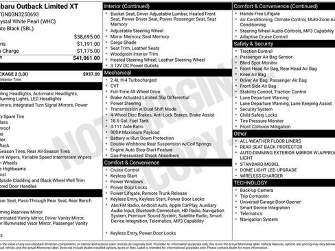 Used 2022 Subaru Outback Limited XT w/ Tech Package 2 image 43
