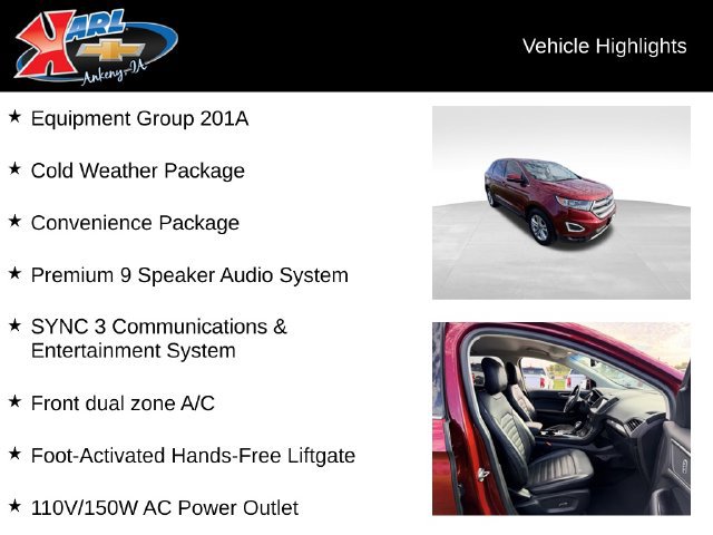 Used 2018 Ford Edge SEL w/ Equipment Group 201A AWD/4WD image 2