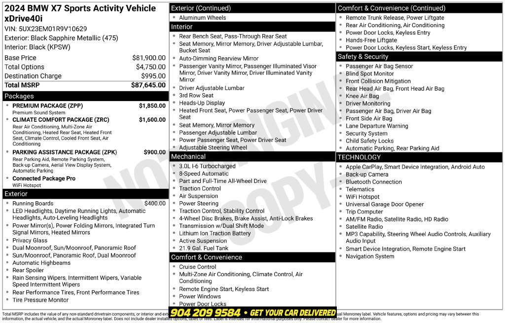 Used 2024 BMW X7 xDrive40i w/ Premium Package AWD/4WD image 33