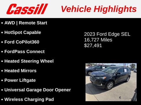 Used 2023 Ford Edge SEL w/ Convenience Package AWD/4WD image 3