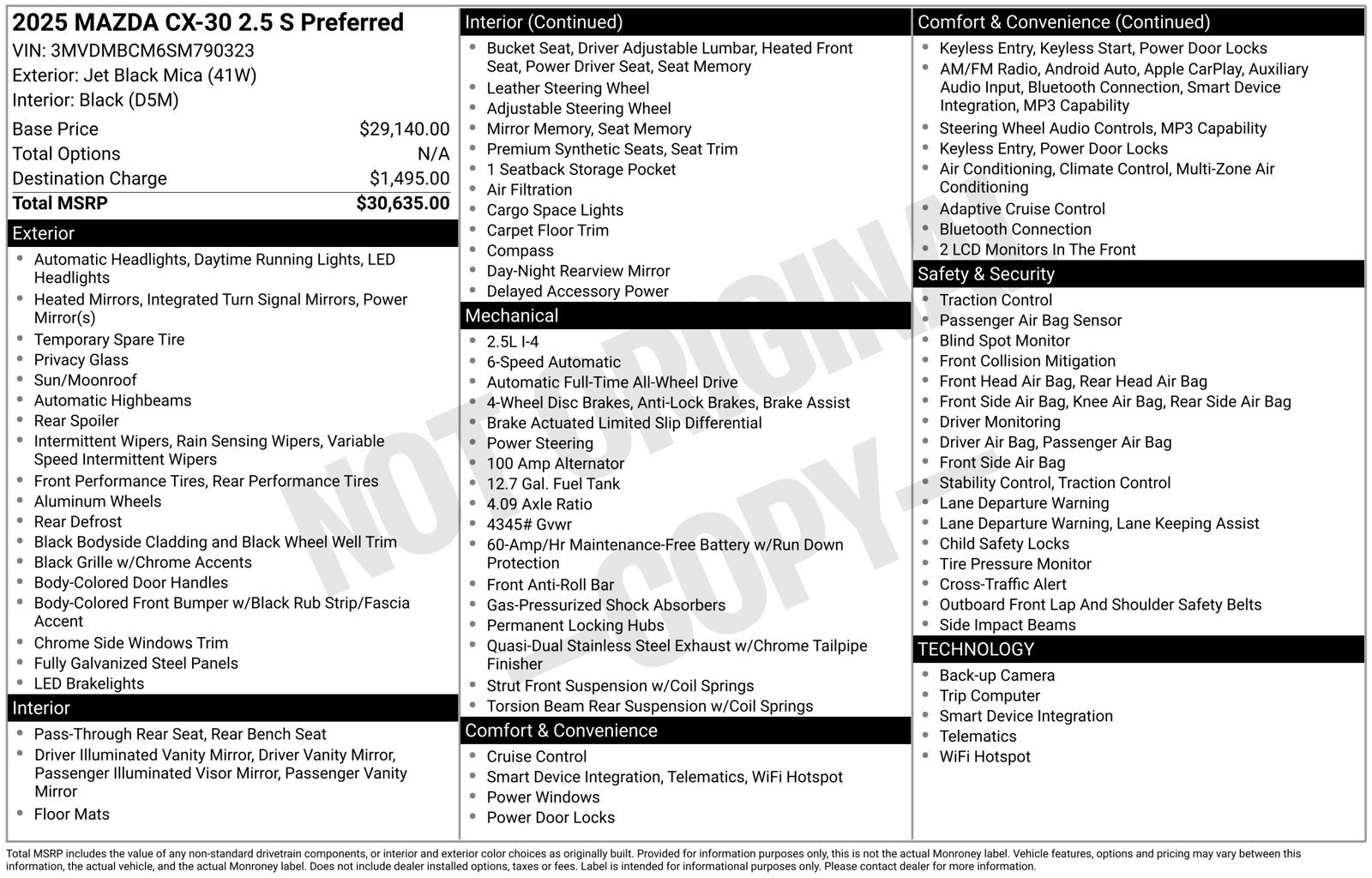 Certified 2025 MAZDA CX-30 AWD 2.5 S w/ Preferred Package image 29