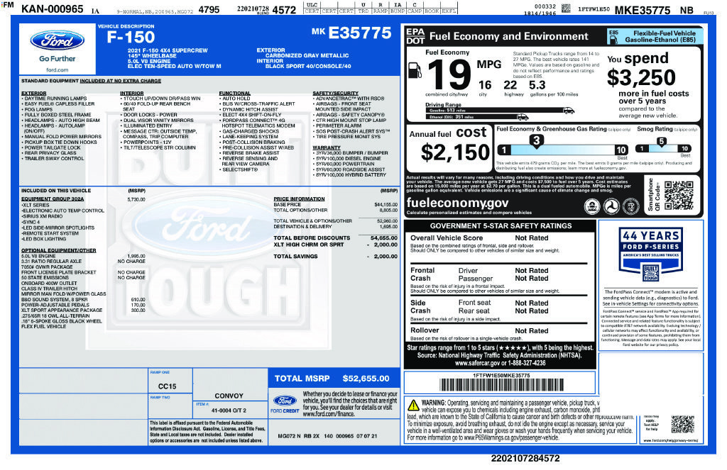 Used 2021 Ford F150 XLT w/ Equipment Group 302A High AWD/4WD image 10