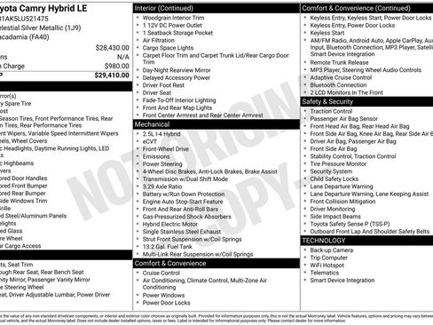 Used 2020 Toyota Camry LE image 42