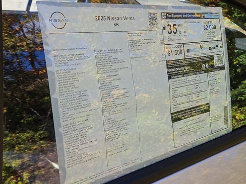 New 2025 Nissan Versa SR w/ Trunk Package image 20