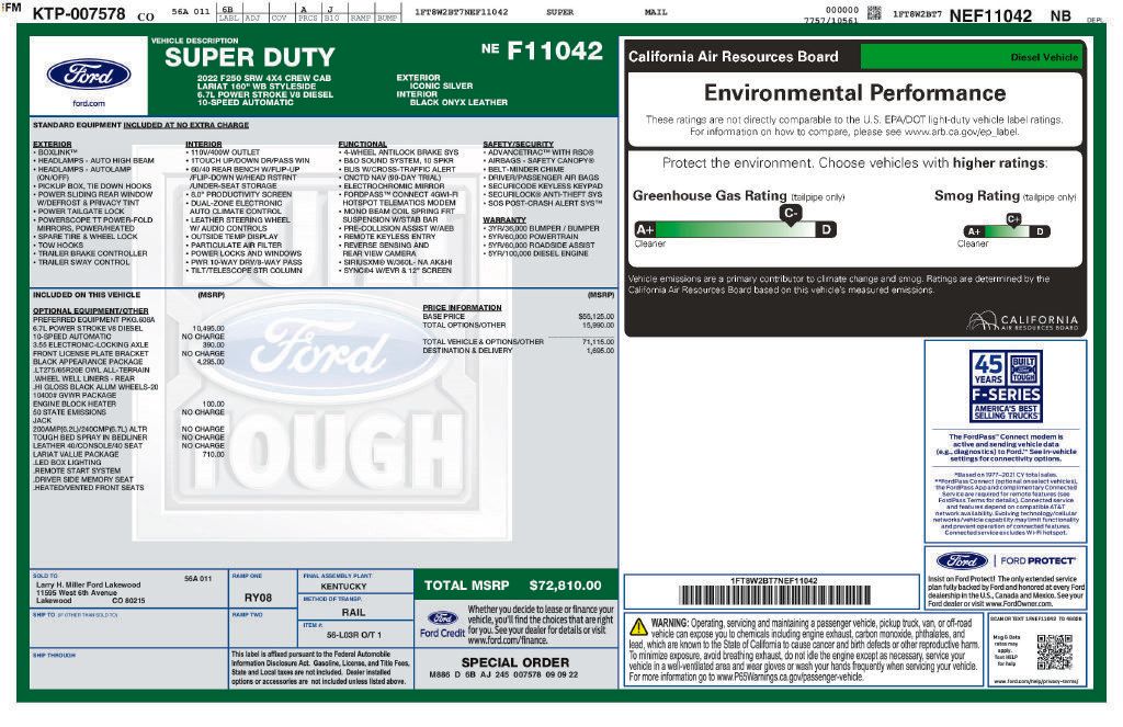 Used 2022 Ford F250 Lariat w/ Black Appearance Package AWD/4WD image 48