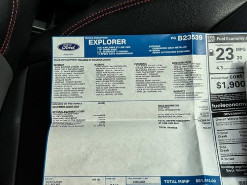 Used 2023 Ford Explorer ST-Line w/ Class IV Trailer Tow Package AWD/4WD image 38