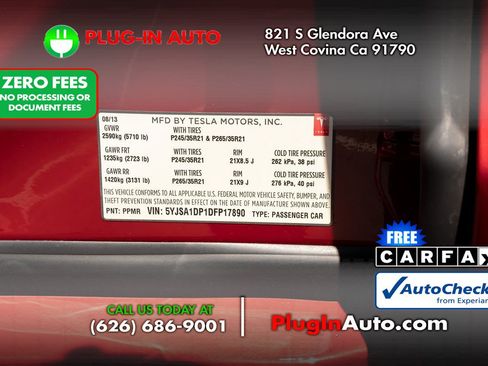 Used 2013 Tesla Model S Performance RWD image 10